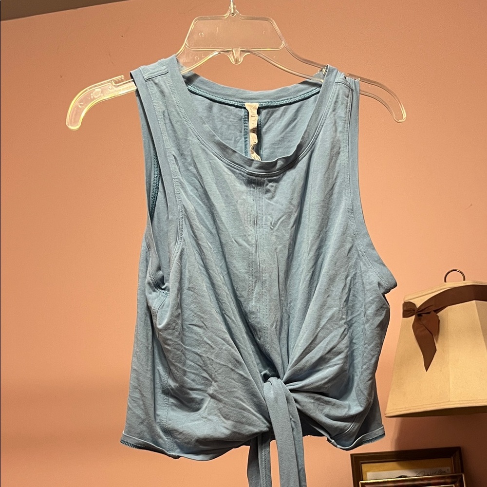 lululemon athletica Light Blue Tie-Front Tank Top